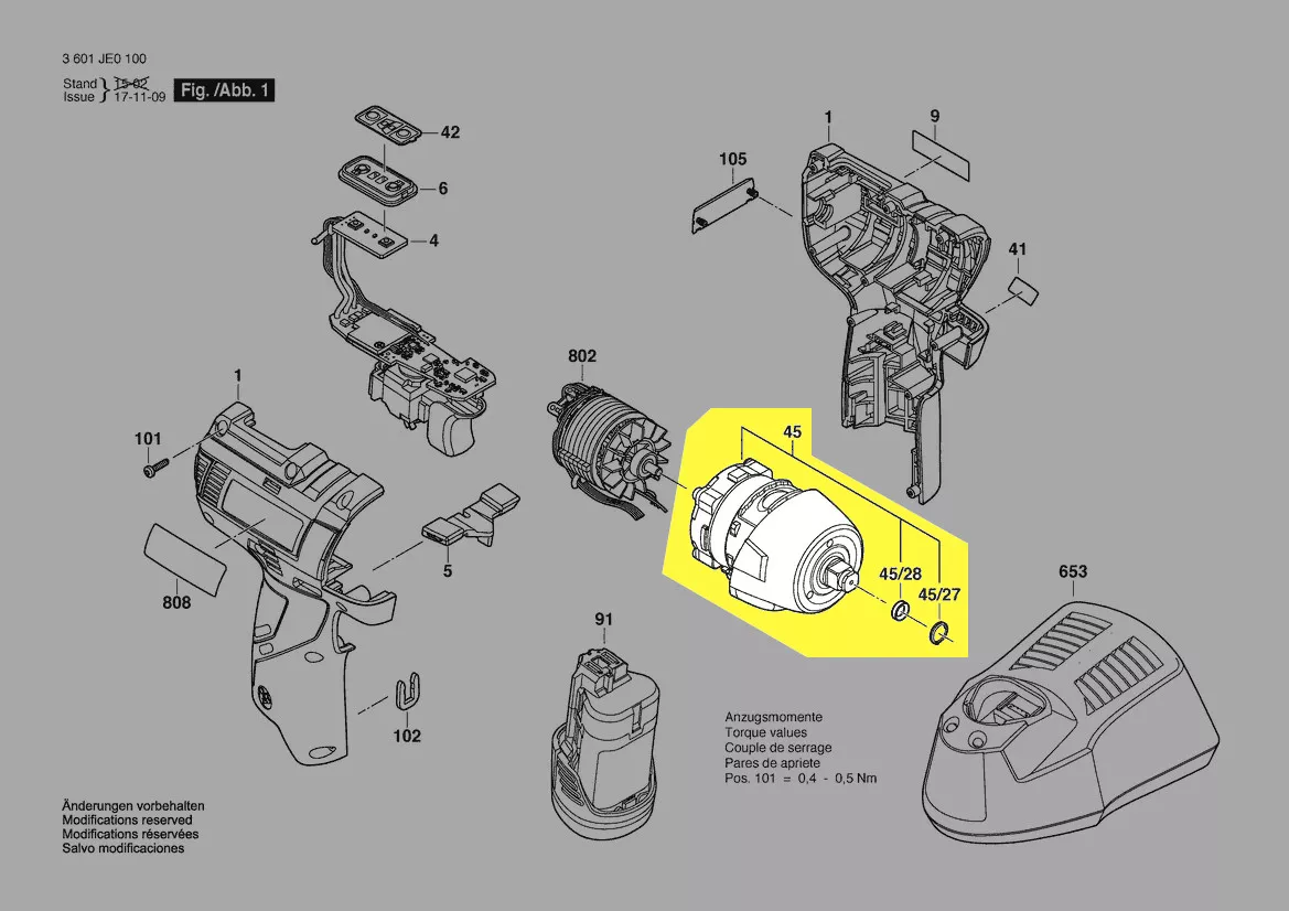 Boitier engrenage réf. 2 609 199 731 Bosch